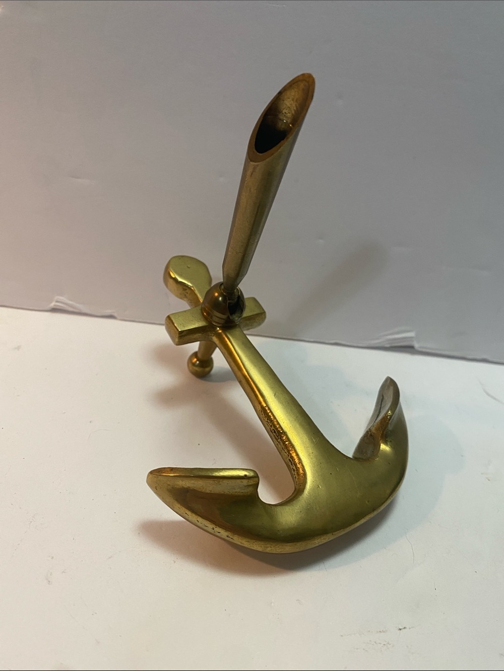 Brass anchor pen holder